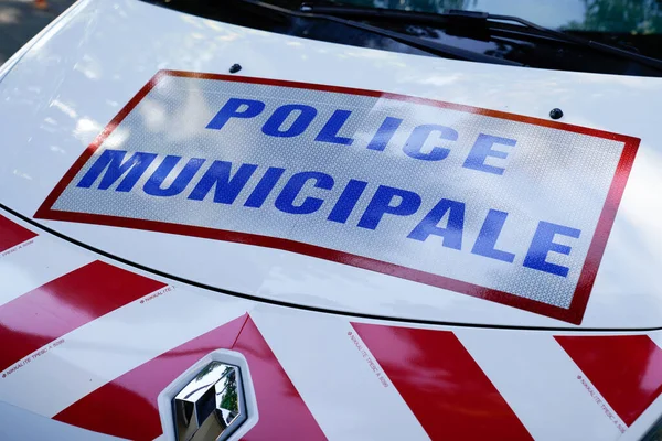 Bordéus Aquitânia França 2021 Polícia Municipal Francês Logotipo Polícia Municipal — Fotografia de Stock
