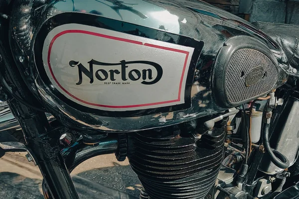 Bordeaux Aquitaine Francie 2021 Značka Norton Logo Motocyklu Podepsat Text — Stock fotografie