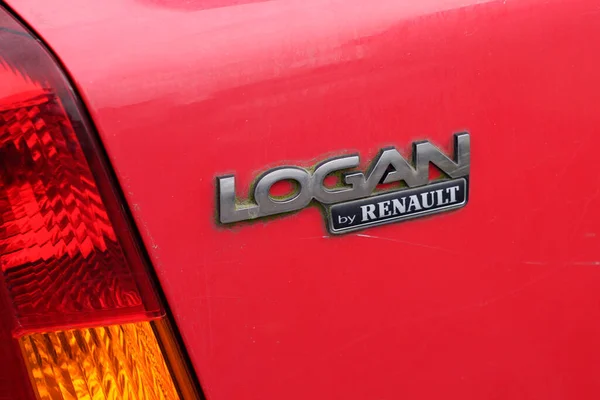 Bordeaux Aquitaine Francie 2021 Logan Logo Vozu Dacia Text Značka — Stock fotografie