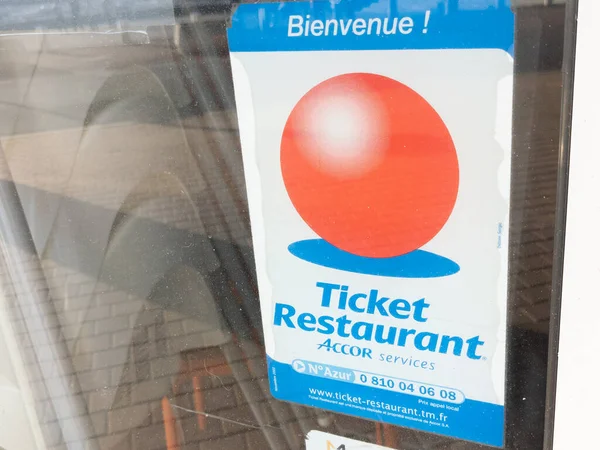 Burdeos Aquitania Francia 2021 Ticket Restaurant Edenred Logo Marca Signo — Foto de Stock