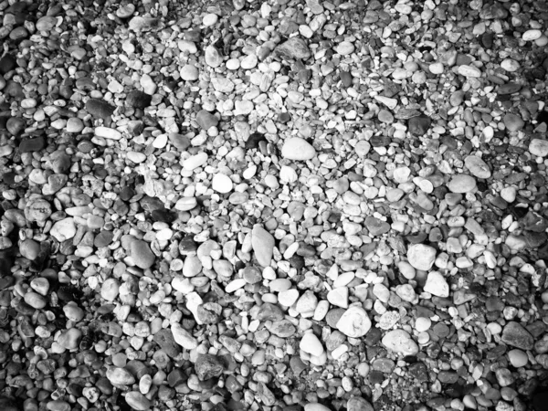 River Bottom Gravel Pebbles Stone Black White Background — Stock Photo, Image