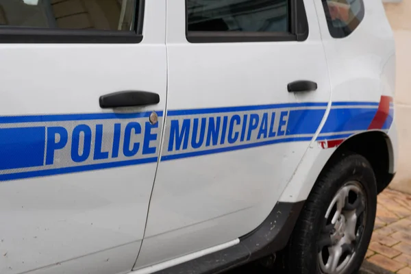 Bordeaux Aquitaine France 2021 Поліцейський Муніципалітет Означає Французькій Муніципальній Поліції — стокове фото
