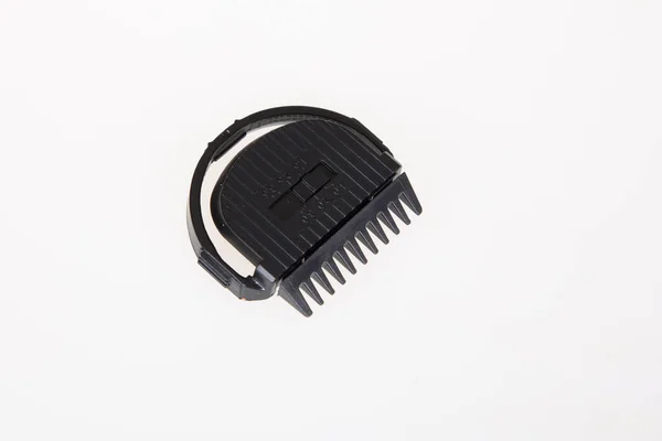 Hair Trimmer Plastic Attachment White Background Closeup — Stock Fotó