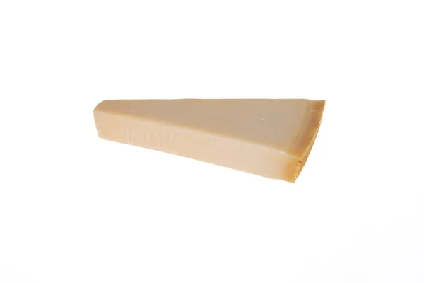 Parmesan牌硬奶酪 白色背景分离 — 图库照片