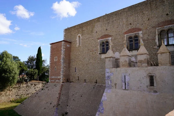 Fransa Nın Güneyindeki Perpignan Kasabasındaki Mayorka Kralları Sarayının Surları Tahkimatların — Stok fotoğraf