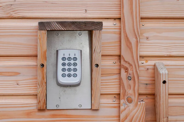 Numéro Clavier Code Digicode Code Numérique Sécurité Pour Accès Bois — Photo