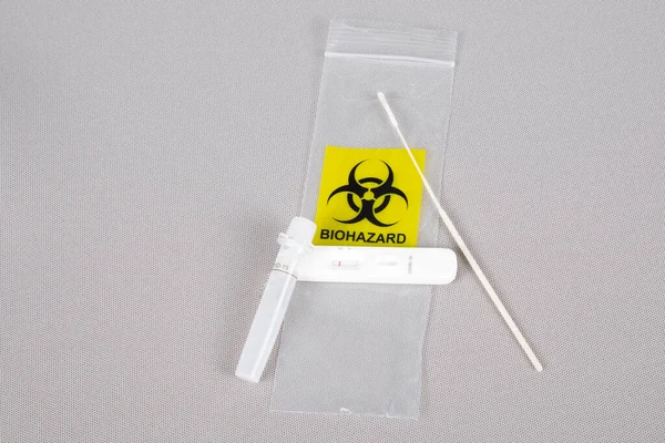 Negative Covid Antigen Test Kit One Step Coronavirus Rapid Test — Stockfoto