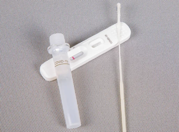 Rapid Antigen Test Kit Negative Result Swab Covid Testing Coronavirus — Photo