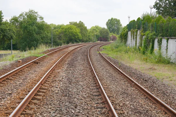 Railway Industrial Landscape Rails Train — ストック写真