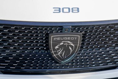 Bordeaux , Aquitaine  France - 01 09 2022 : Peugeot 308 front new modern car logo brand and text sign produced by French automaker