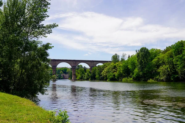 Albi Sur Francia Medieval Con Puente Sobre Río Tarn Francés — Foto de Stock