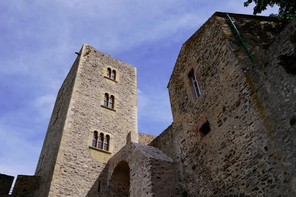 Collioure Tower Royal Ramparts Castle France — стоковое фото