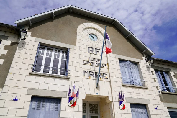Saint Dizant Gua Aquitaine France 2022 French Flag City Hall — Stock Photo, Image
