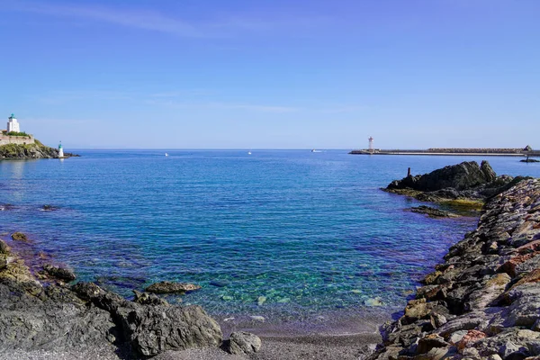 Port Vendres Costa Banyuls Sur Mer Mar Mediterráneo Los Pirineos — Foto de Stock
