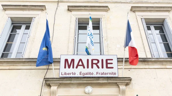 Mairie Liberte Egalite Fraternite French Text Means City Hall Liberty — Stock Photo, Image