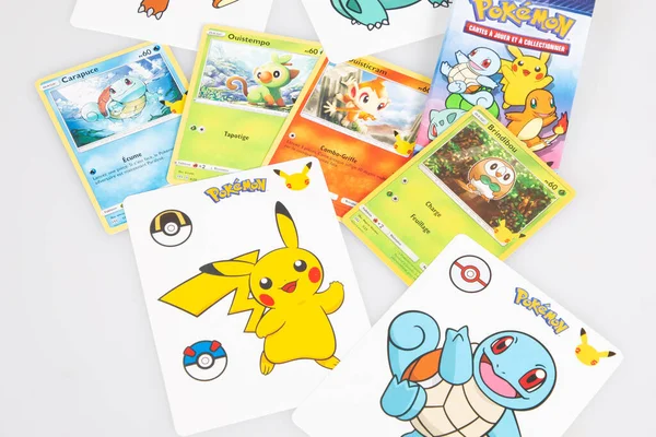 Bordeaux Aquitaine France 2022 Pokemon Trade Colltable Game Cards Japan — стокове фото