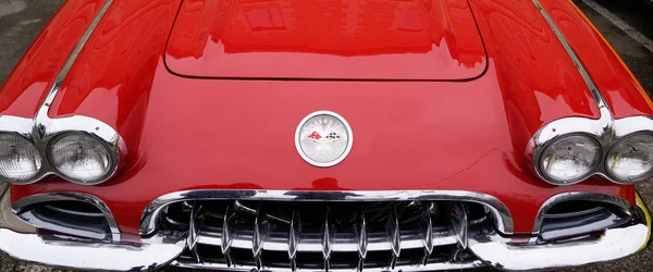 Burdeos Aquitania Francia 2022 Chevrolet Corvette Signo Emblema Logotipo Marca —  Fotos de Stock