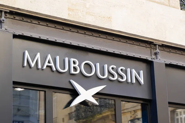 Burdeos Aquitania Francia 2022 Mauboussin Tienda Comercial Signo Texto Logotipo — Foto de Stock