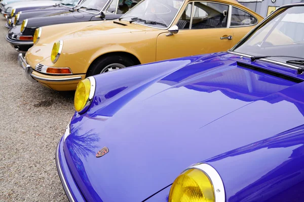 Bordéus Aquitânia França 2022 Porsche 911 Azul Oldtimer Clássico Esporte — Fotografia de Stock