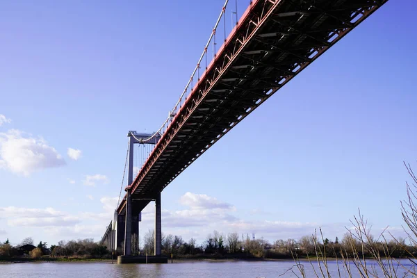 Γέφυρα Pont Aquitaine Πάνω Από Τον Ποταμό Garonne Στη Βόρεια — Φωτογραφία Αρχείου