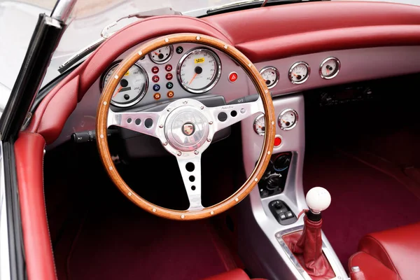 Bordeaux Aquitaine France 2022 Pgo Speedster Sport Red Interior Cabriolet — Stock Photo, Image