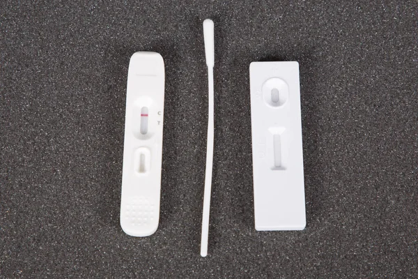 Covid Antigen Test Kit Ett Steg Coronavirus Snabbtest Saliv Svabb — Stockfoto