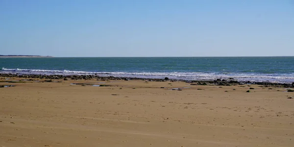 Batı Fransa Vendee Atlantik Fransız Sahilinde Bir Plaj — Stok fotoğraf