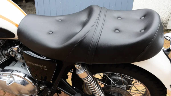 Motorcycle side motorcycle seat Stock Photos Royalty Free