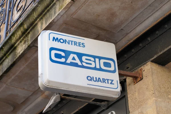 Bordeaux Aquitaine Frankrike 2022 Casio Montres Logo Varumärke Och Text — Stockfoto