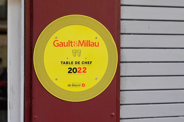 Bordeaux Aquitaine France 2022 Gault Millau Logosu Fransa Nın Önde — Stok fotoğraf