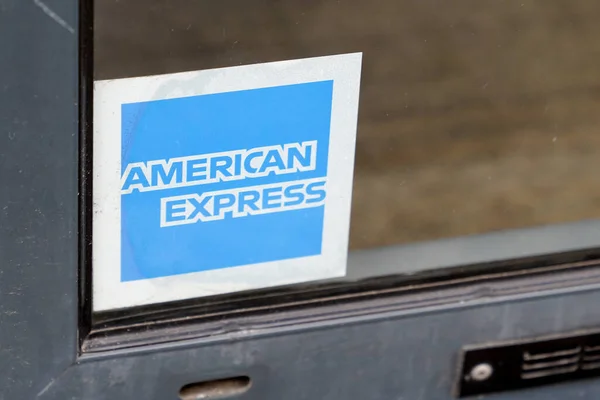 Burdeos Aquitania Francia 2022 American Express Logo Marca Firma Texto — Foto de Stock
