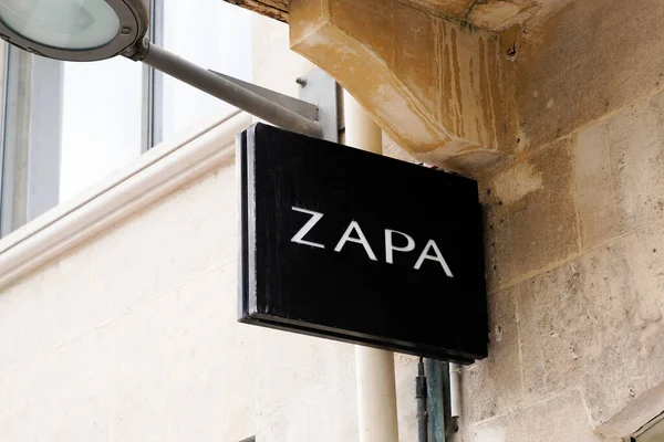 Bordeaux Aquitaine France 2022 Zapa Logosu Cephe Mağazası Moda Mağazası — Stok fotoğraf
