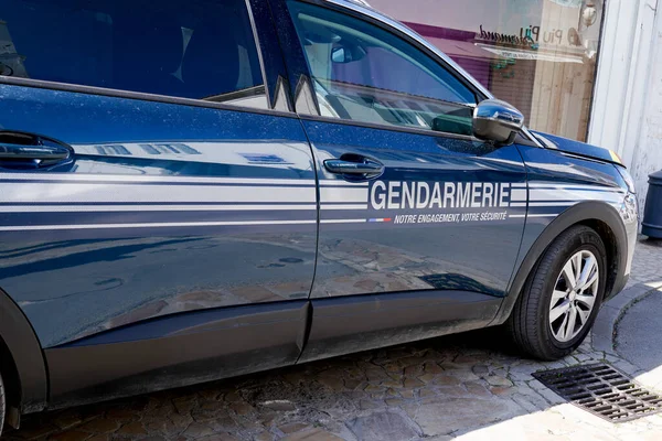 Bordeaux Aquitaine France 2022 Gendarmerie France Car Peugeot Means French — стоковое фото
