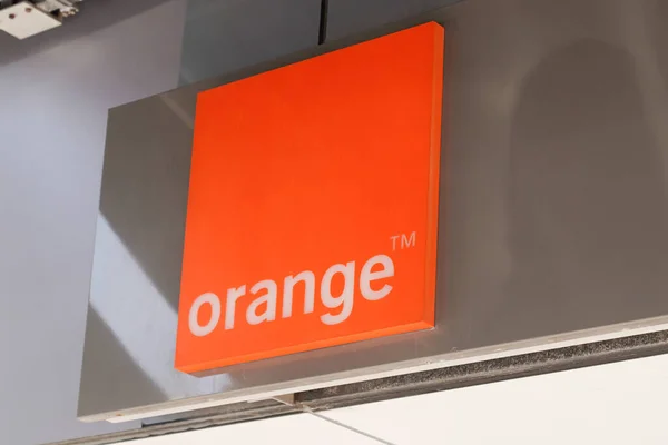 Burdeos Aquitania Francia 2022 Fachada Naranja Logotipo Tienda Marca Texto — Foto de Stock