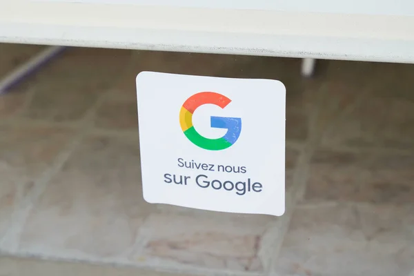 Bordeaux Aquitania Francia 2022 Google Suivez Nous Segno Logo Testo — Foto Stock