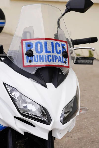 Bordeaux Aquitaine France 2022 Поліцейський Міський Мотоцикл Ямаха French Motorbike — стокове фото