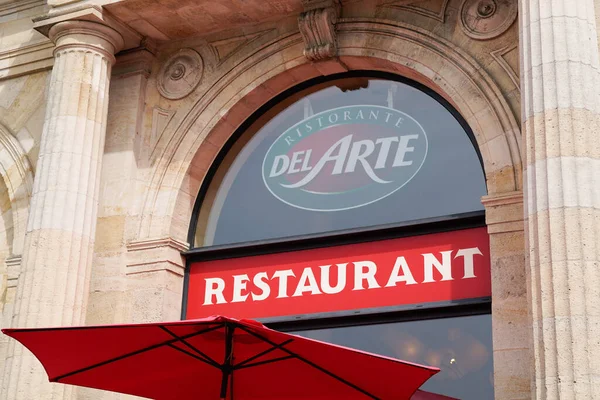 Bordeaux Aquitaine France 2022 Pizza Ristorante Del Arte Sign Text — ストック写真