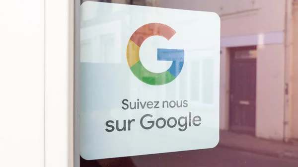 Burdeos Aquitania Francia 2022 Google Signo Logotipo Texto Marca Frente — Foto de Stock