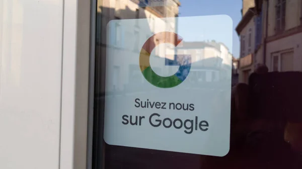 Burdeos Aquitania Francia 2022 Google Sign Logo Brand Text Facade — Foto de Stock