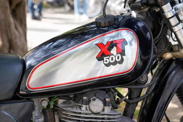 Bordeaux Aquitaine France 2022 Yamaha 500 Ancient Motorcycle Logo Sign — Stock Photo, Image
