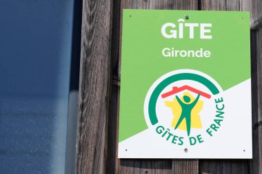 Bordeaux , Aquitaine  France - 05 04 2022 : gites de france gironde text sign and brand logo of agency gite bed and breakfast rent