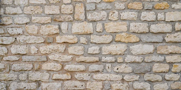 Piedra Piedra Pared Ladrillo Horizontal Piedra Exterior Fachada Fondo — Foto de Stock