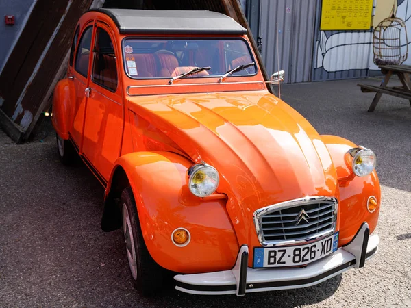 Bordeaux Aquitaine France 2022 Plaque Citroën 2Cv Logo Marque Devant — Photo