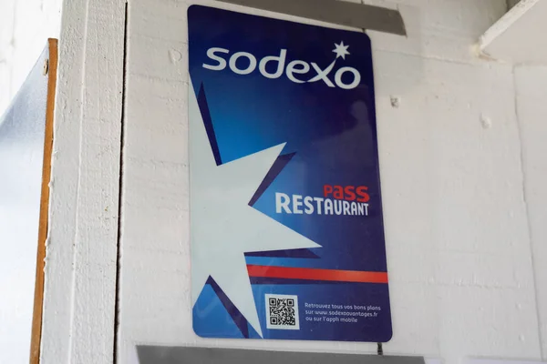 Bordeaux Aquitaine France 2022 Sodexo Brand Logo Text Sign French — Foto de Stock