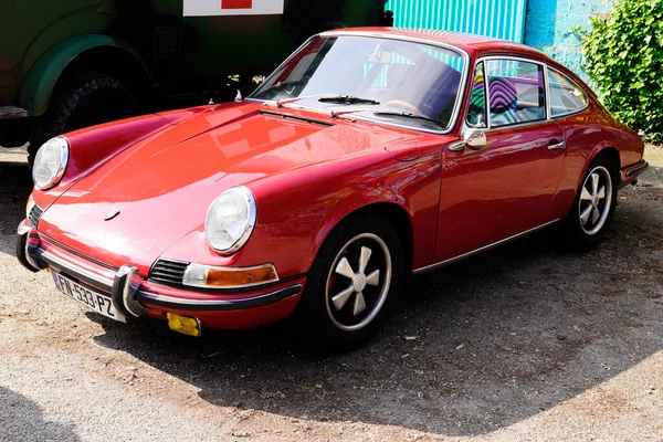 Bordéus Aquitânia França 2022 Porsche 911 Vermelho Esporte Retro Oldtimer — Fotografia de Stock