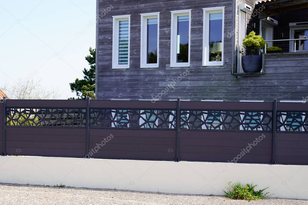 wall design fence aluminium modern barrier around the house protect view home garden