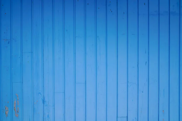 Blauer Holzhintergrund Mit Alten Bemalten Brettern — Stockfoto