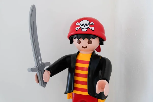 Bordeaux Aquitaine Frankrijk 2022 Playmobil Piratencorsair Portret Beroemd Speelgoed Gemaakt — Stockfoto