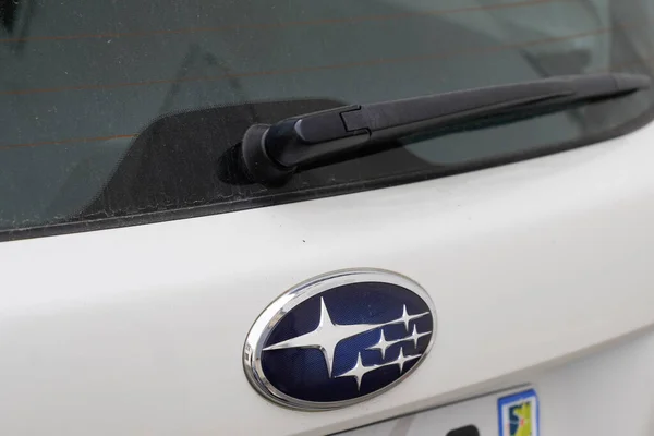 Bordeaux Aquitaine France 2022 Subaru Samochód Japońskie Logo Marki Podpis — Zdjęcie stockowe