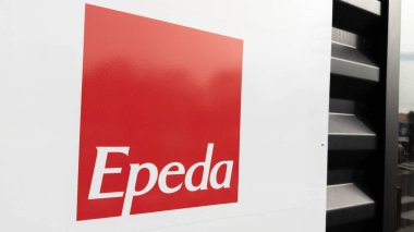 Bordeaux, Aquitaine France - 05: 15 2022: epeda logo metni ve ön cephe mağazası Fransız yatak yatakları ve kaplıcaları